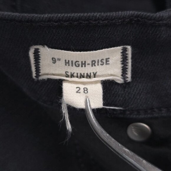 MADEWELL 9” HIGH RISE SKINNY Jeans Black Size 28 - Picture 6 of 13